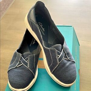 Clarks Women's Blue Slip-On Shoes